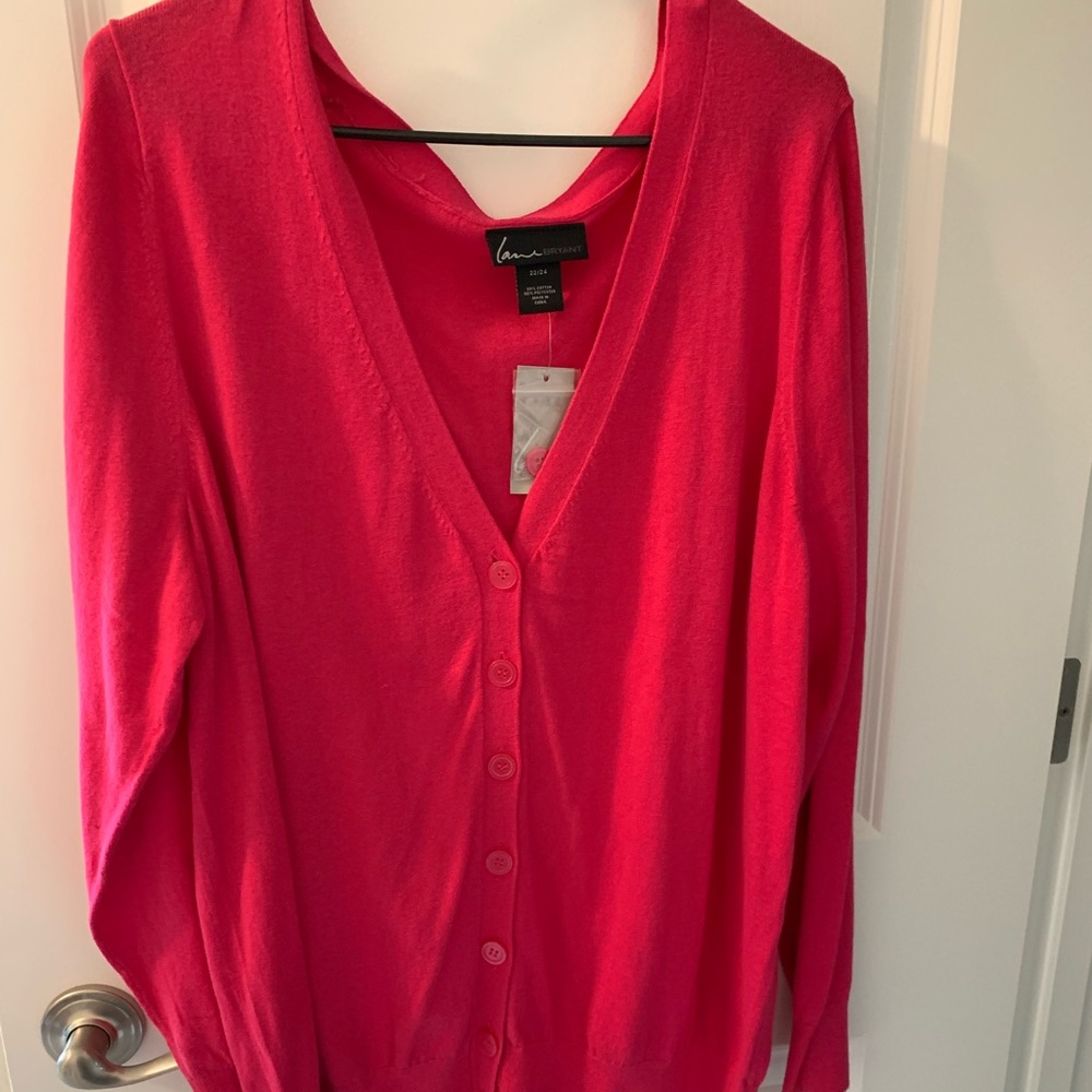 Lane Bryant Pink Cardigan